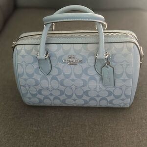 Coach Sky Blue Signature Satchel
